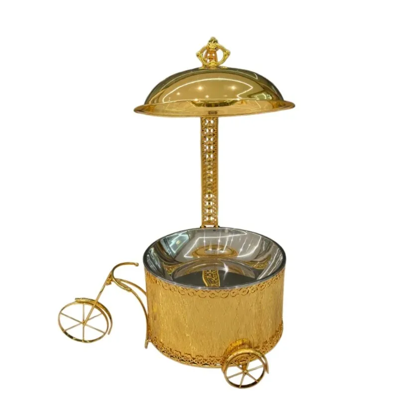 Wedding Hotel Stainless Steel Golden 8L Chafing Dish Buffet Catering Food Warmer Banquet Catering Hanging Lid