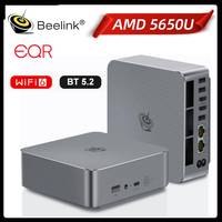 AMD Ryzen 5 PRO 5650U Beelink EQR5 Mini PC 16GB DDR4 500GB SSD WIFI6 BT5.2 HD LAN Gaming Working Desktop Desk Office Computer
