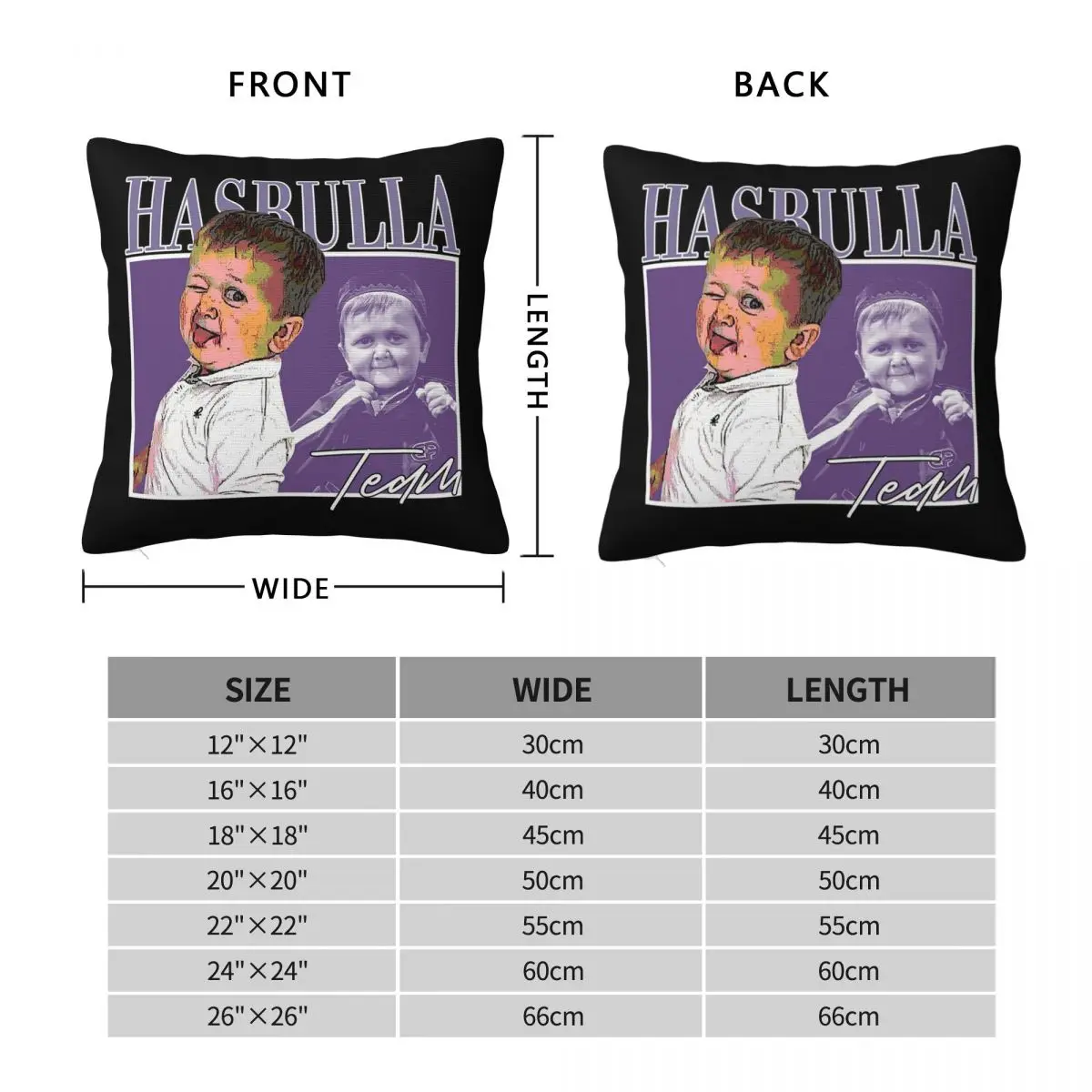 Viral Wonder Hasbulla Magomedov Joyful Moments Capturing Hearts Square Pillowcase Pillow Cover Cushion Zip Throw Pillow for Home