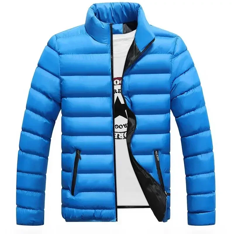 Chaqueta con cuello levantado para hombre, abrigo corto ajustado de invierno para hombre, trabajo cálido Harajuku, novedad en alta calidad, ropa barata