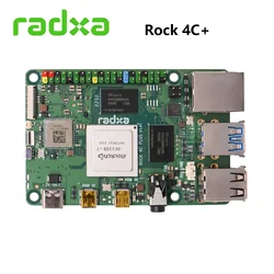 RADXA ROCK PI 4C Plus 4 C+ V1.41 Version RK3399‑T Dual Display 4K Six-core A72 A53 Develop board compatible with Raspberry pi
