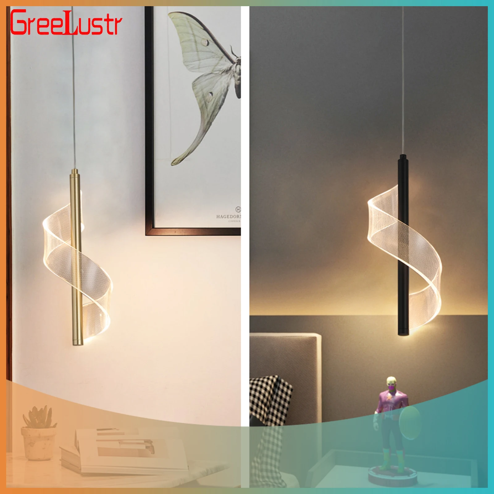 Modern LED Pendant Lighting Chandelier Ceiling Lamp Minimalist Hanging Fixture Living Room Dining Room kitchen Home Decor Art