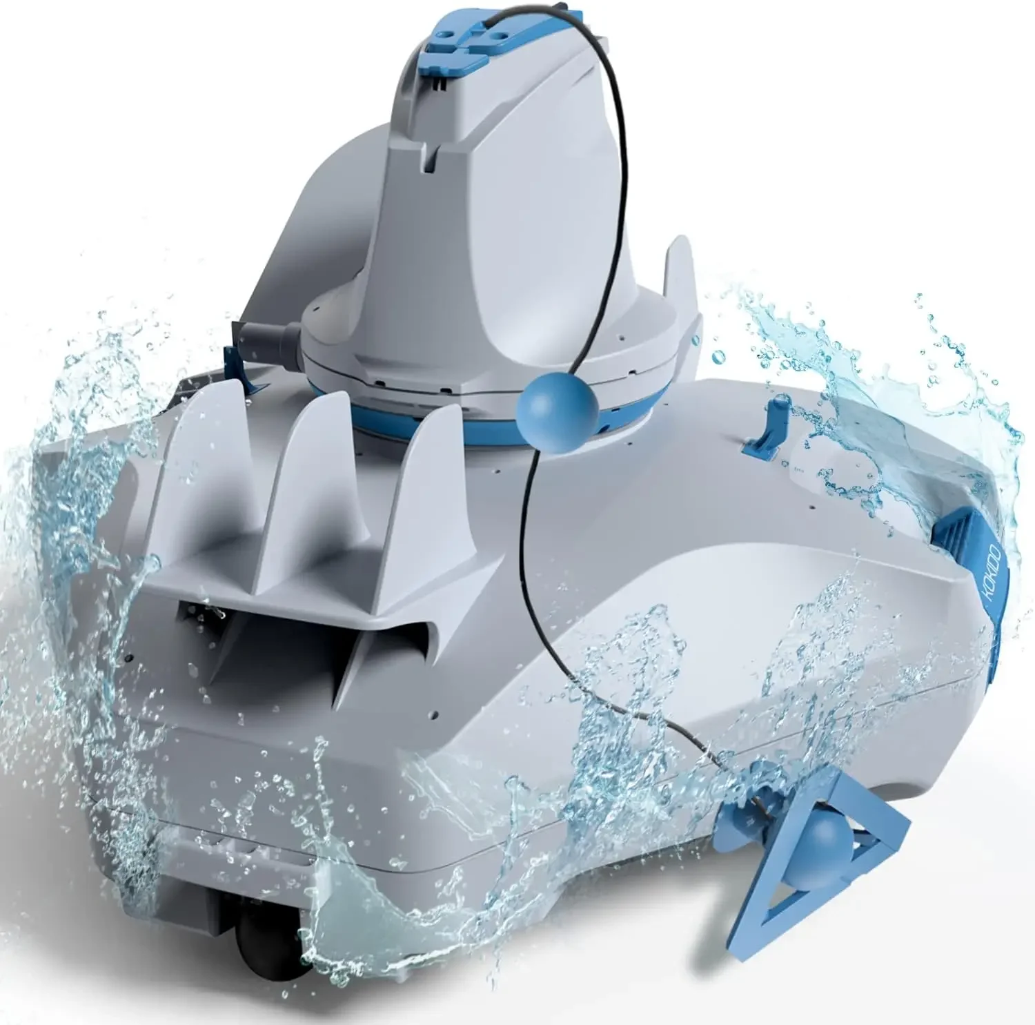 Cordless Robotic Pool Floor Cleaner, Automatic Pool Vacuum for Flat Bottom Above/Inground Pools