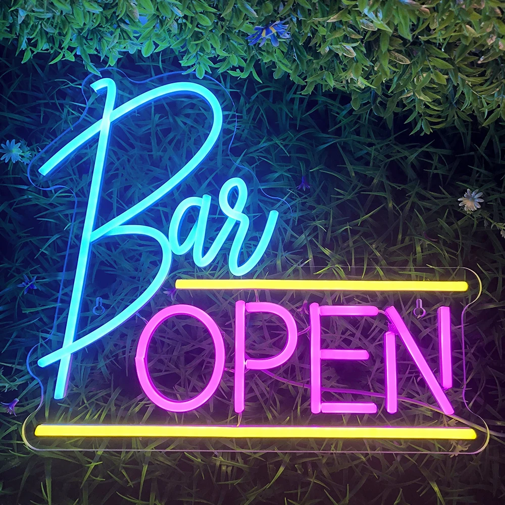 Bar Open Led Neon Zucht Muur Decoratie Verlichting Voor Home Bars Feest Welkom Zucht Brief Logo Kamer Decor Mooie Hangende Usb Lamp