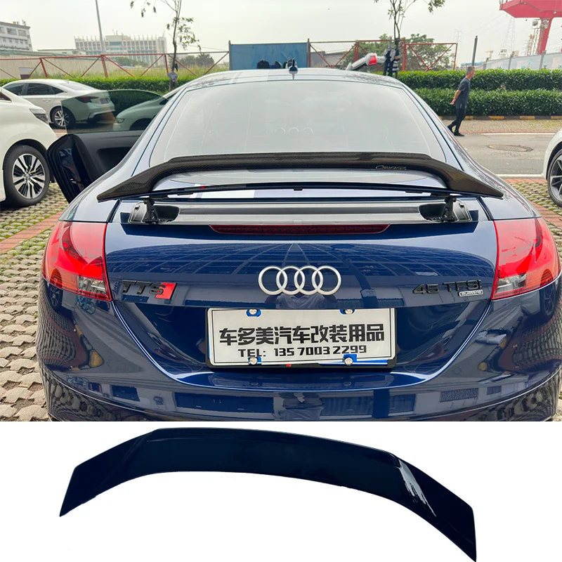 For 2008-2014 Audi TT TTS TTRS 100%Real Carbon Fiber Highquality Rear Spoiler Trunk Lid Diffuser Caractore Style