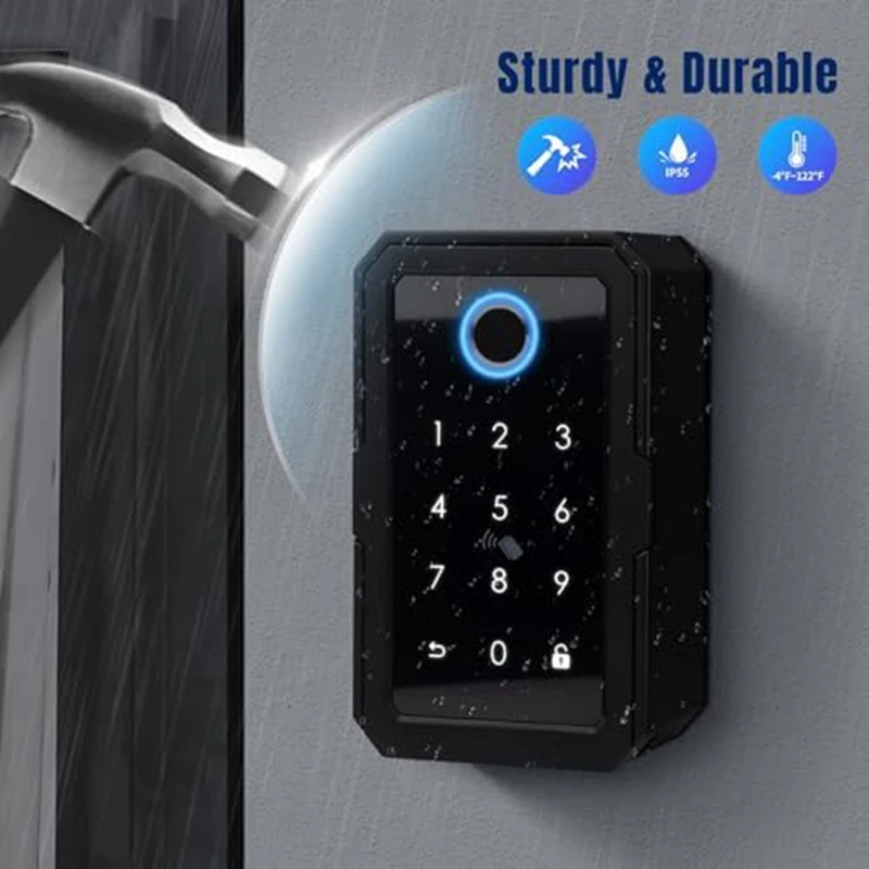 Smartkey Lock Box, Home Key Wireless Smartlock Box, Electronic Key Box App codice digitale chiave Bluetooth sicura per Host facile da usare