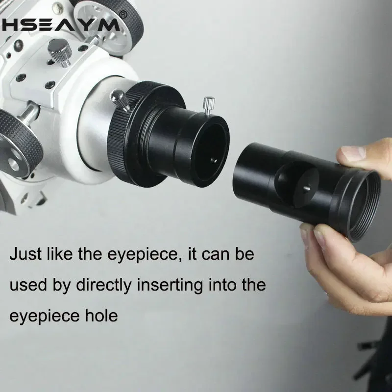 HSEAYM 1.25 Inch 31.7mm Metal Optical Calibration Eyepiece Cheshire Collimating for Newtonian Refractor  Astronomical Telescopes