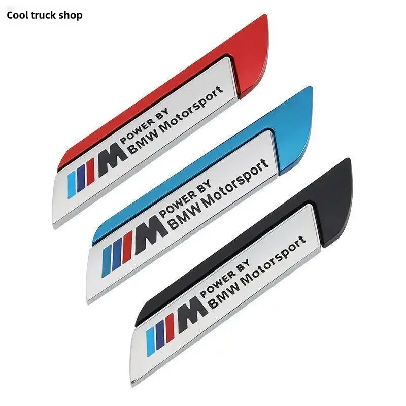 For BMW Car Sticker M Performance Metal Car Sticker BMW Nameplate Aluminum Label Leaf Board Decoration Sticker