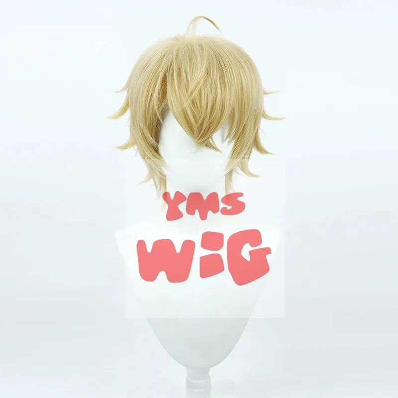 Game Arknights Tequila Cosplay Wig Short Yellow Heat Resistant Synthetic Hair Halloween Party Role Play Carnival + Free Wig Cap