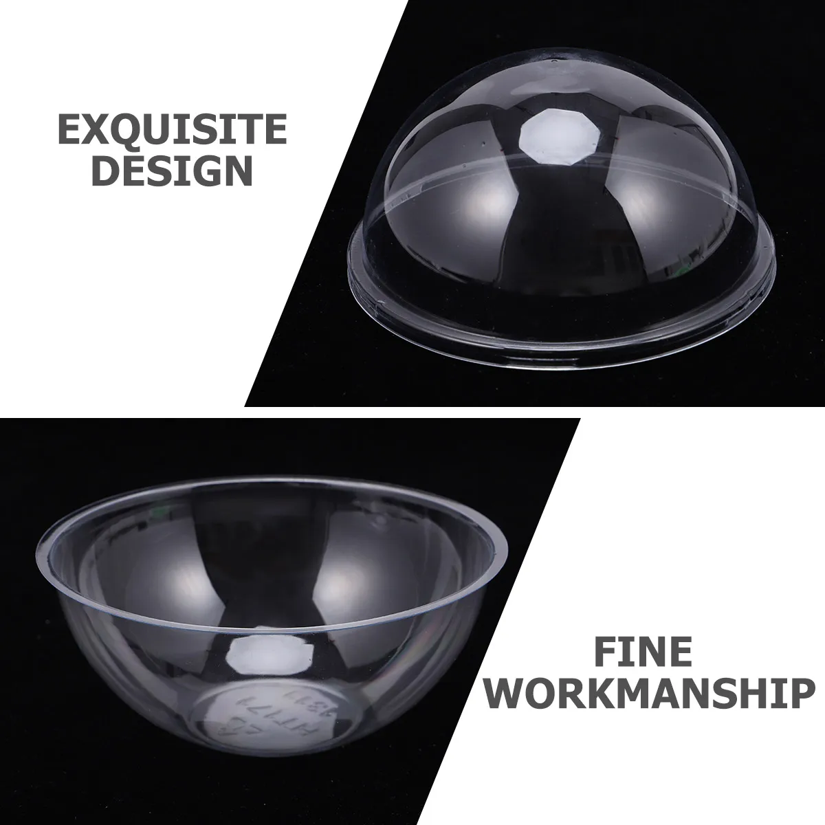 

10Pcs Transparent Cake Container Ball Shaped 500Ml Portable Safe for Mousse Cakes Cookies Bread Beautiful Decoration