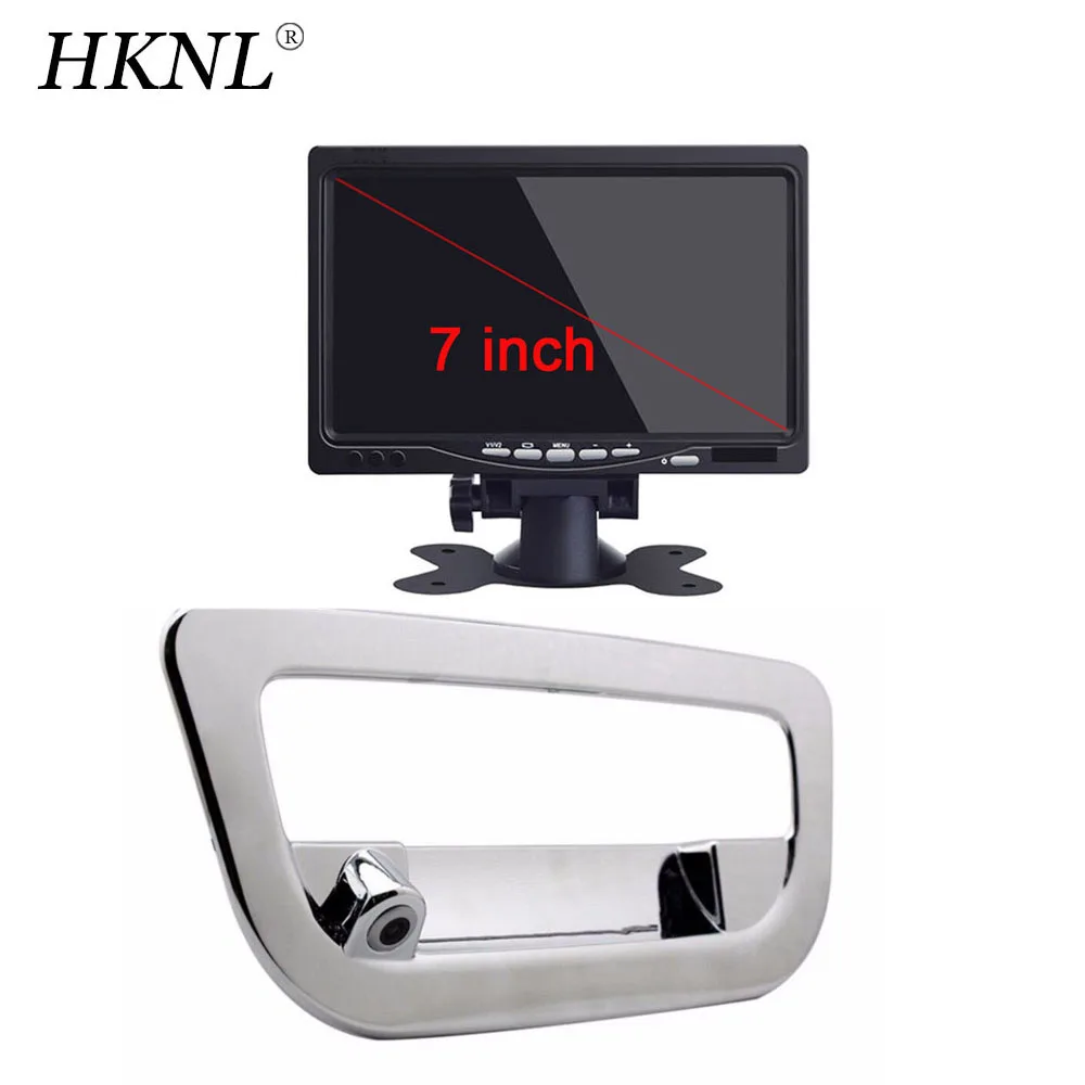 

HKNL HD Car Reverse Camera 4.3" 7" Monitor Mirror for Ford Ranger T6 T7 TXL PX LKW 2012-2018 Trunk Handle pickup Heckklappe CCD