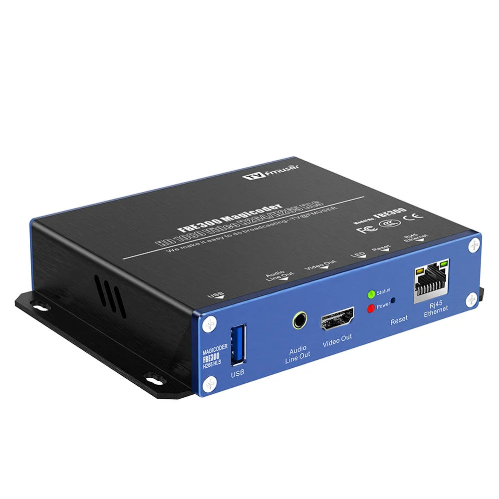 FMUSER FBE300 Magicoder Transcoder H.264/H.265 HD Live Streaming Video Encoder/Decoder/Transcoder/Player Support RTSP RTP U