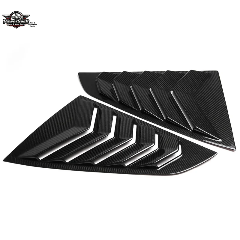 

Suitable for 2024 Ford Mustang Dark Black Horse S650 Carbon Fiber Side Louvers