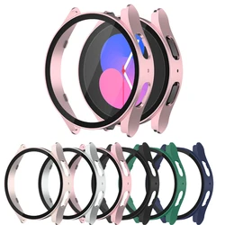 Funda de PC de vidrio templado para Samsung Galaxy Watch 4, 5, 6, 44mm, 40mm, cubierta protectora de parachoques para Galaxy Watch 5, 6, carcasa