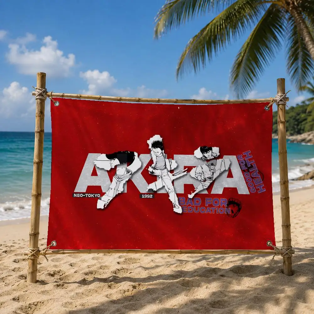 Akira Cyberpunk Anime Flags Room Bedroom Home Outdoor Wall Hanging Concert Printed Background Decoration Art Banne