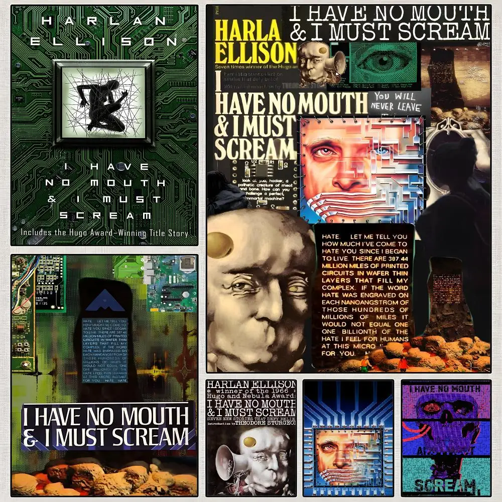 Game I Have No Mouth Must Scream Horror Poster PP Wall Art Print Removable Water-Resistant Home Decor for Bedroom Apartment Gift