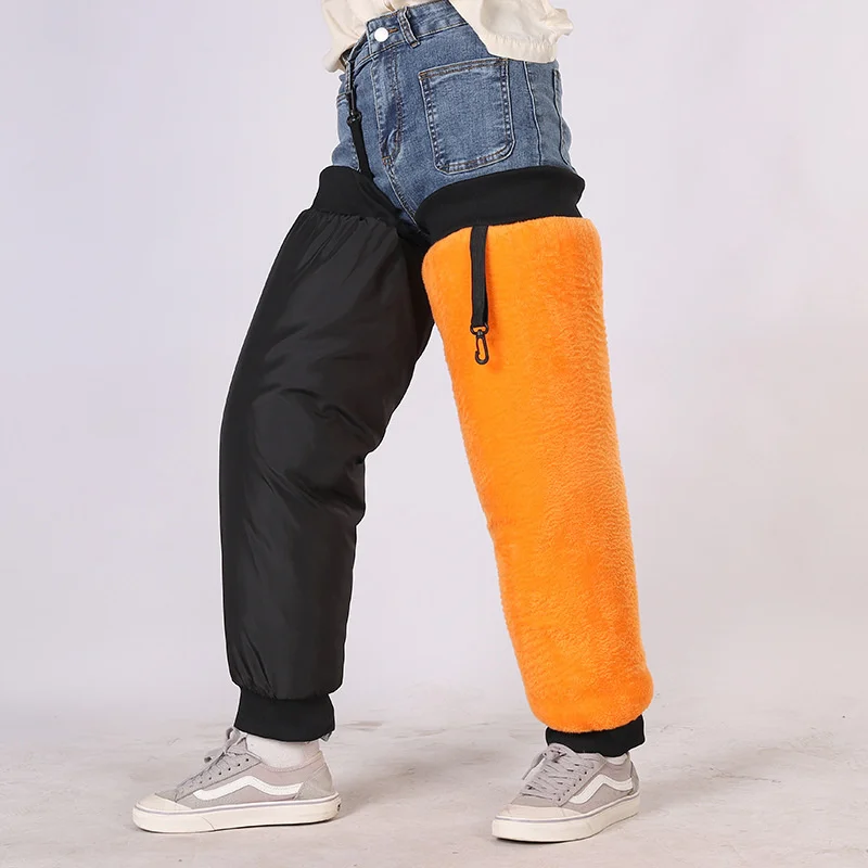 Winter Waterproof Cold Resistant Full Cover Thickened Knee Leg Warmers for Kids Motorcycle Electric Bike Riding