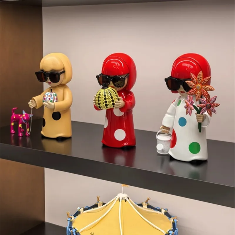 Kusama Wave Yayoi Pumpkin Hand-Made Tide Play Ornaments Trend Art Doll Toy Doll Model Gift