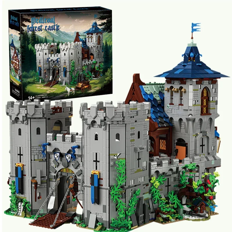 6640PCS Medieval Jungle Castle Building Blocks Forest Castle Model Bricks Desktop Decoration DIY Toys For Kids Holiday Gifts