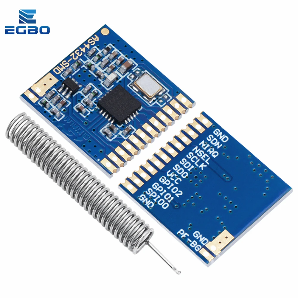 AS4432-SMD Si4432 433MHz وحدة لاسلكية SI4432 حجم صغير مصلحة الارصاد الجوية 100mw 1.5 كجم
