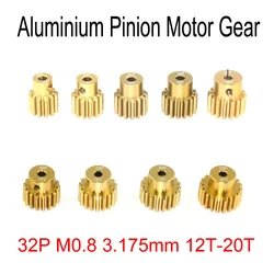 32DP M0.8 modulus 0.8 3.175mm hole 12T 13T 14T 15T 16T Pinion Motor Gear Set for 1/10 RC Car Truck Brushed Brushless Motor