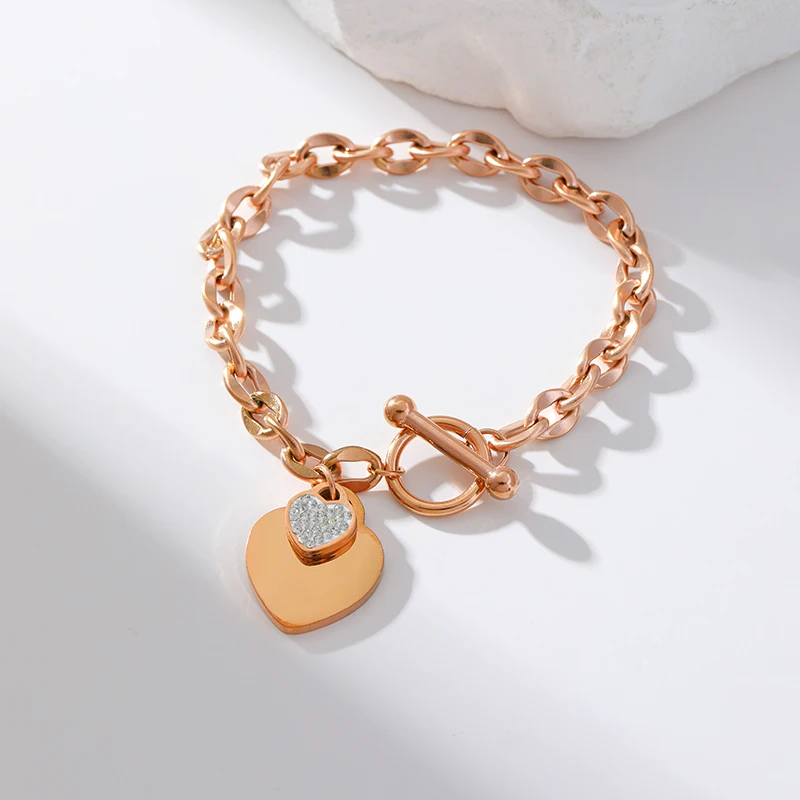 EILIECK 316L Edelstahl Herz-Liebesanhänger Halskette für Damen, trendige Gold- und Silberfarbe, wasserdichte Halskette, Schmuckgeschenk – Detail 22