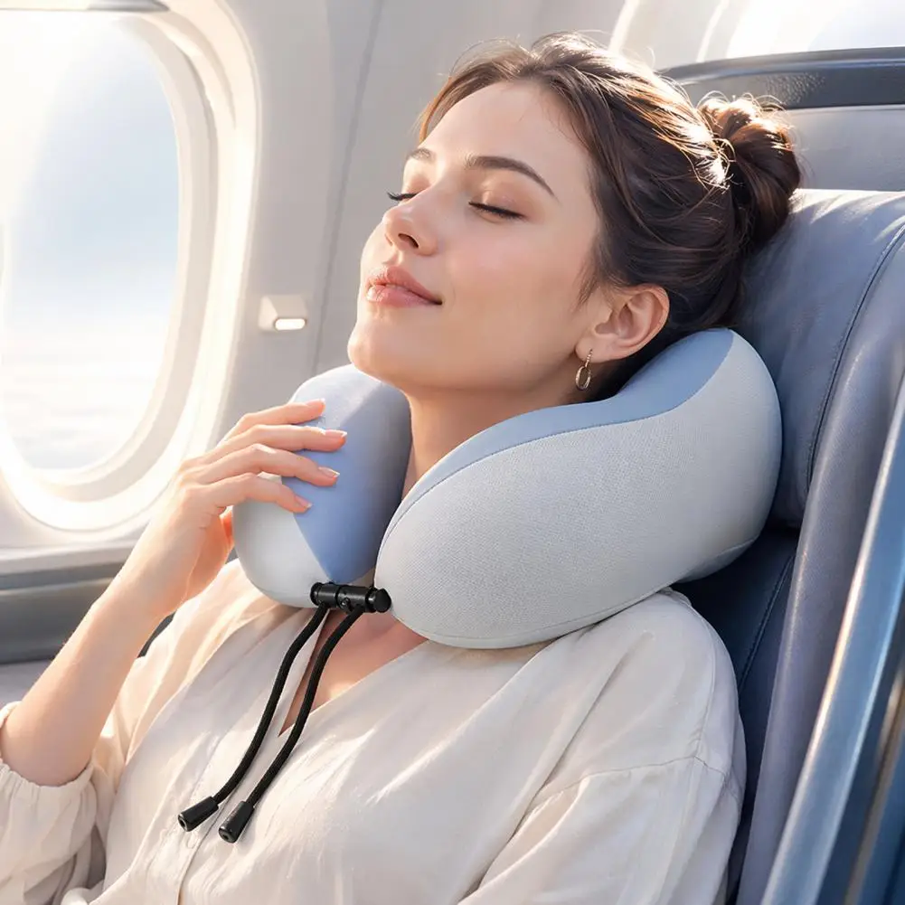 Ultra Soft Memory Foam U Shape Neck Pillow Breathable Cooling Travel Headrest Portable Washable Cover For Plane Train Office Car