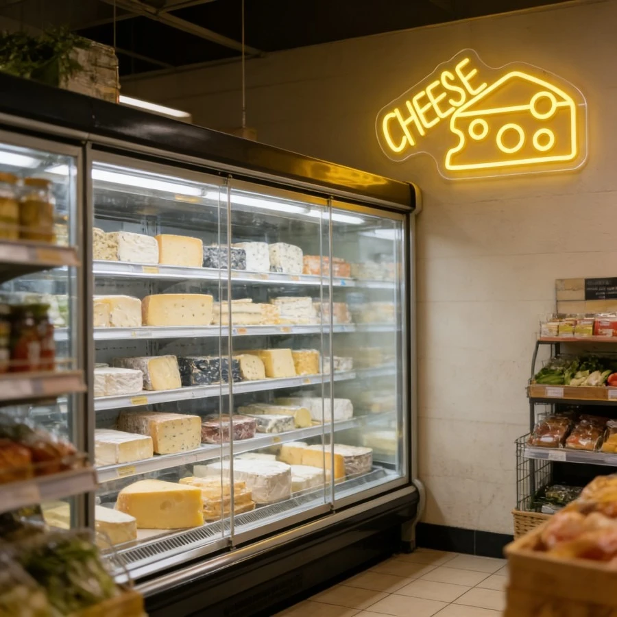 

Cheese LED Neon Sign USB Dimmable Neon Light Sign for Ice Cream Shop Cake Shop Bakery Kitchen Party Gift Wall Decoration