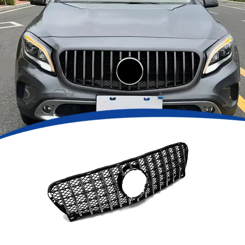 

For Mercedes-Benz GLA-Class X156/2014-2016 GT Style Grille Mesh Front Cover Racing Grills Body Kit