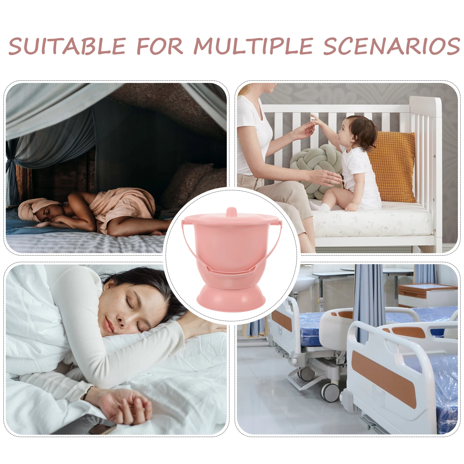 

Portable Durable Plastic Spittoon Chamber Pot Urine Pot Bedpan for Elderly Bedroom Night Use Urinal Bucket Plastic Spittoon