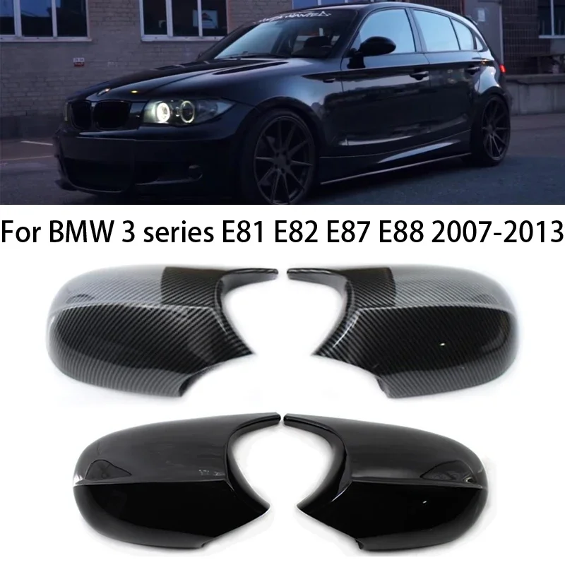 For BMW 1 Series E81 E82 E87 E88 2007 2008 2009-2013 M Style Carbon Fiber Car Side Rearview Mirror Cover Replacement