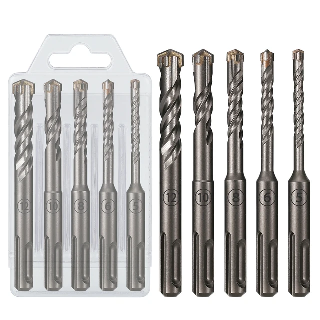 5 sztuk/zestaw SDS PLUS Shank 5/6/8/10/12mm młot udarowy do betonu wiertło z węglika spiekanego 110mm długość do ściany z cegieł cementowych