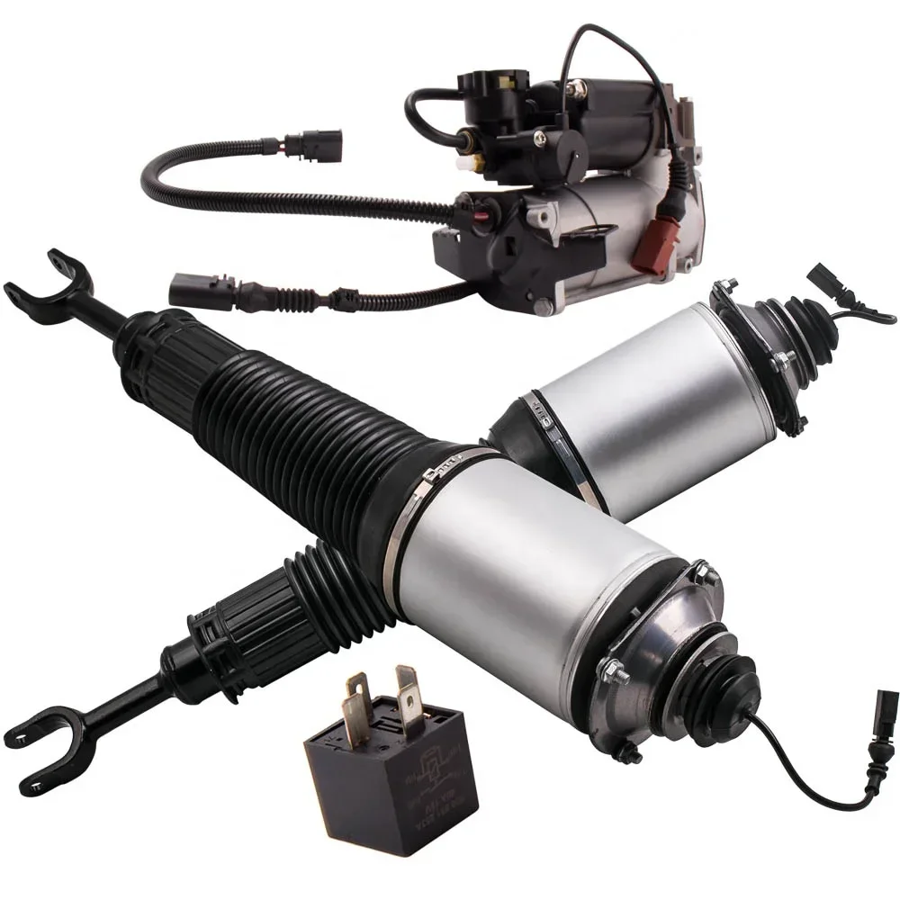 2026 for A8 4E 6-8 cylinder 2002-2010 4E061604AB Air shock absorber  Front Air Spring Suspension + Compressor Pump