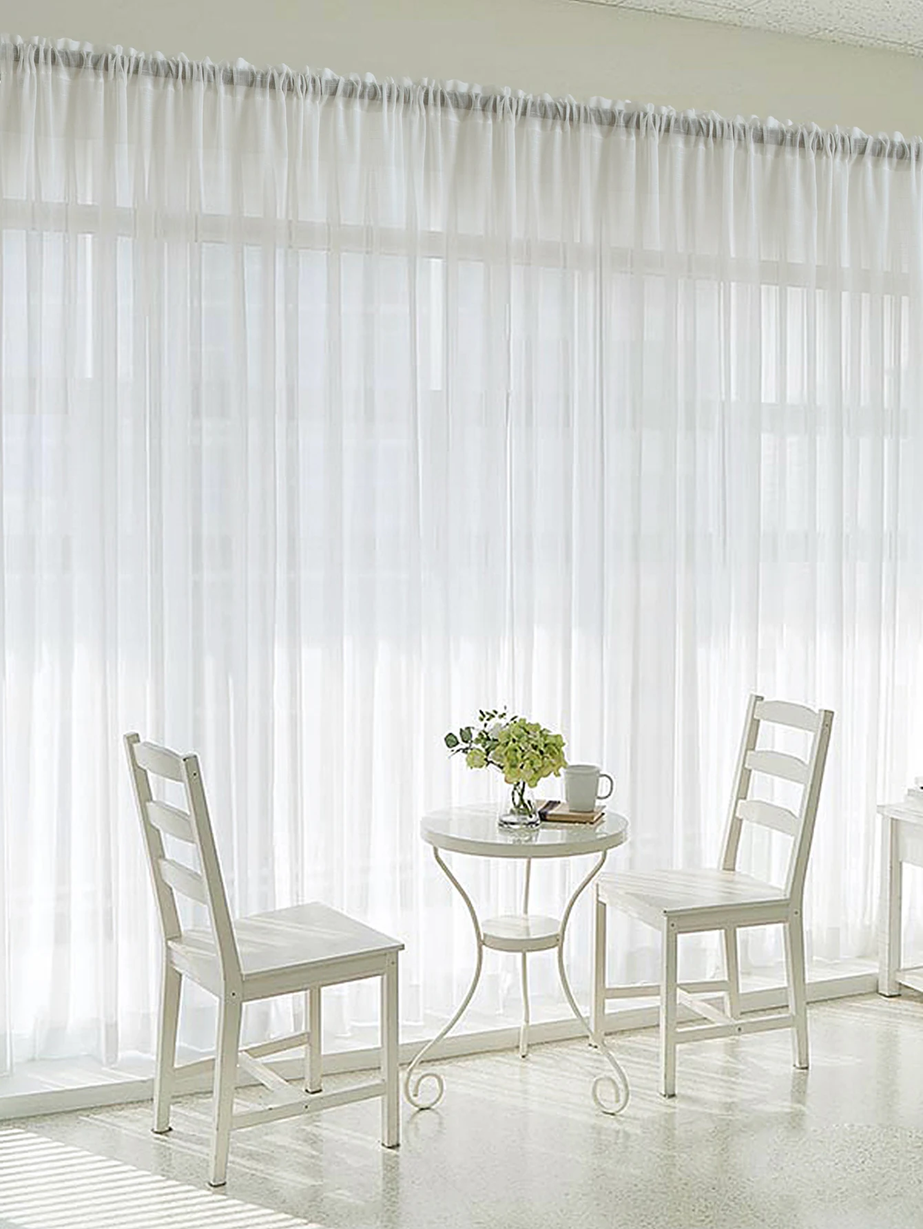 1pc Light-Transmitting Sheer Curtain with Cross Pattern for Living Room and Bedroom Decoration,Rod Pocket Gauze Curtain