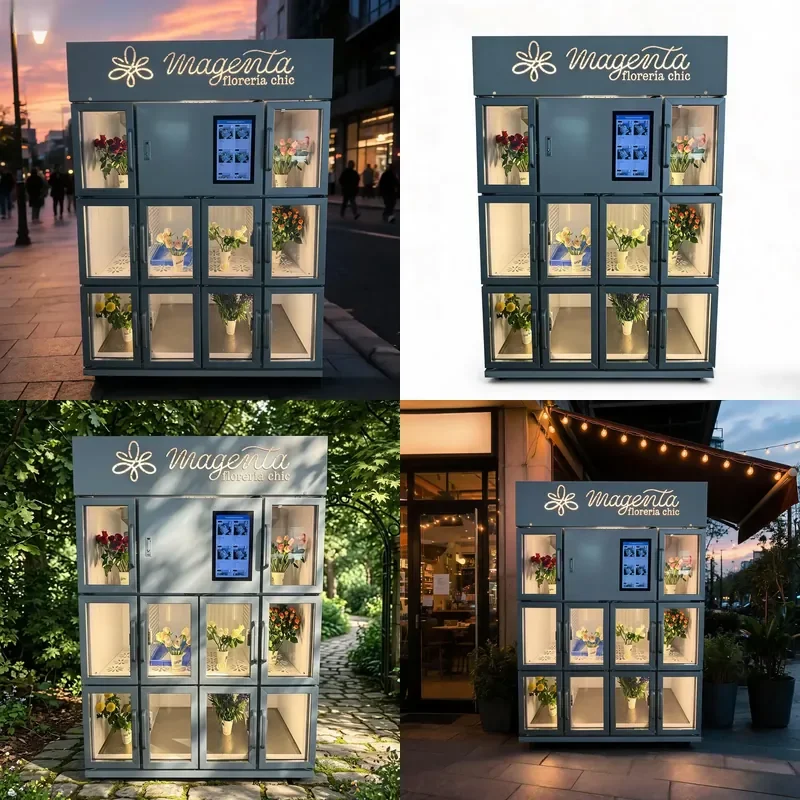 Automatic Fresh Flower Vending Machine with Refrigeration Smart Flower Bouquet Vending Machine