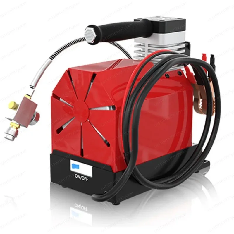 GX-CS2 30Mpa 300Bar 4500Psi 12V PCP Air Compressor 12V Portable High Pressure Pump for Diving Scuba Tank Car Pump Output 12L/min