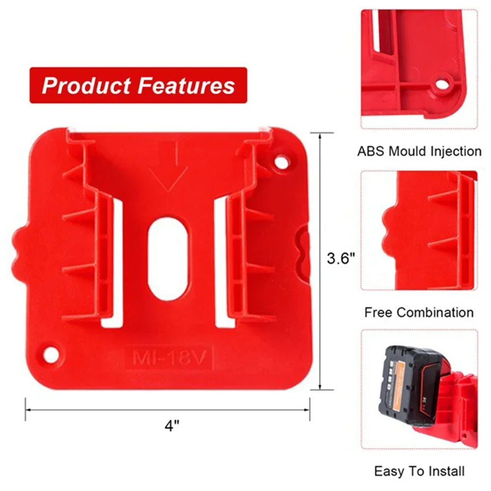 Machine Holder Battery Storage Rack for Dewalt/Makita/Milwaukee 14.4V 18V Li-ion Battery Wall Mount Tool Bracket Fixing