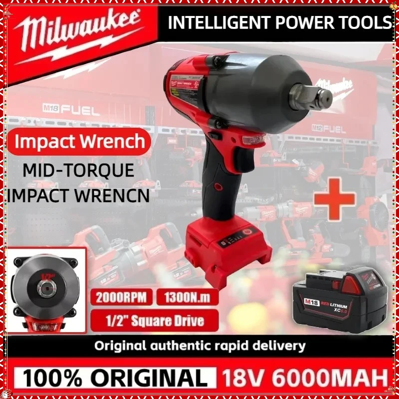 

Milwaukee 1300NM Cordless Electric Wrench Large Torque Brushless Car Truck Repair Impact Wrench For Milwaukee M18 for Battery