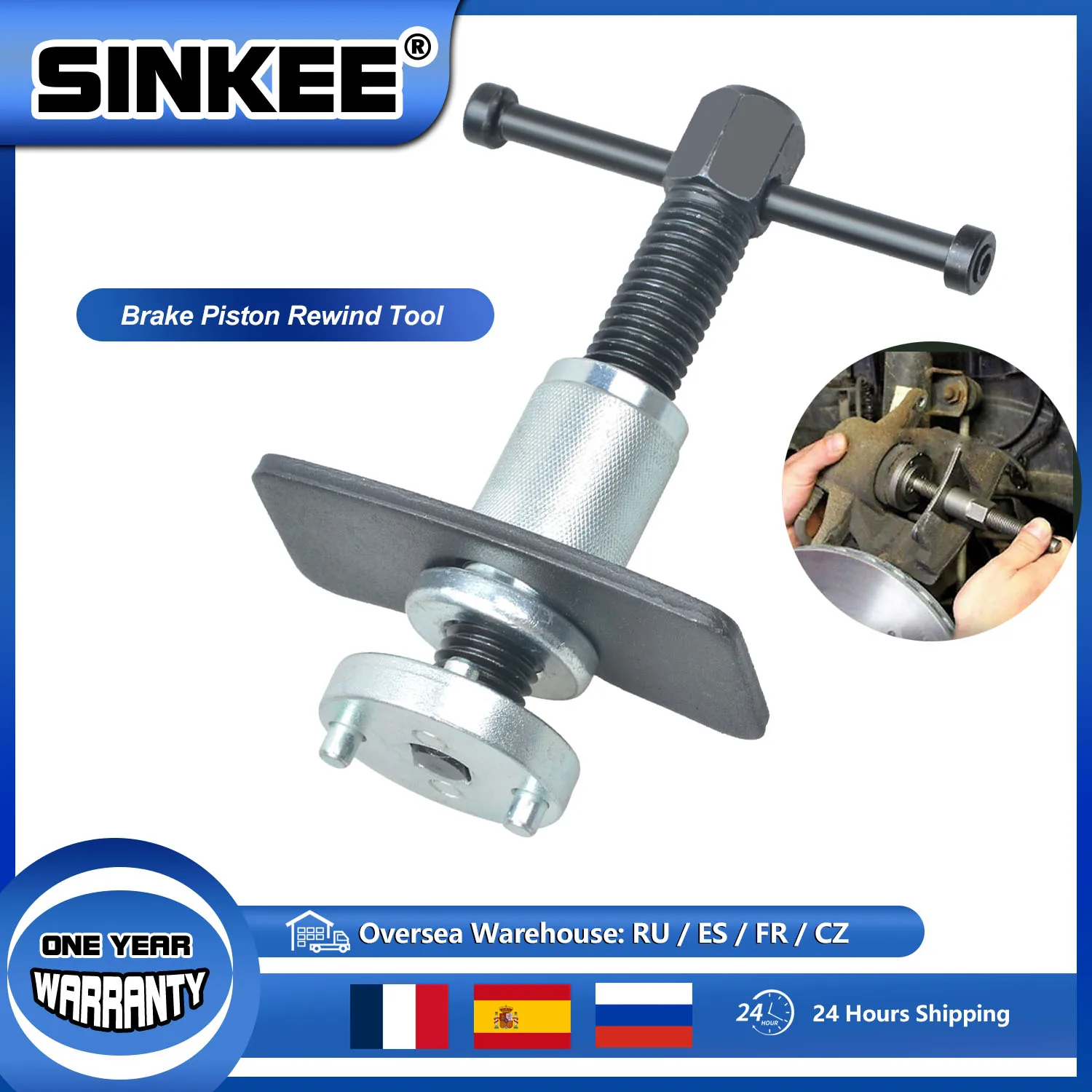 Brake Piston Rewind Tools Wheel Cylinder Disc Brake Pad Caliper Separator Car Piston Rewind Tool Repair Hand Disassemble Kit