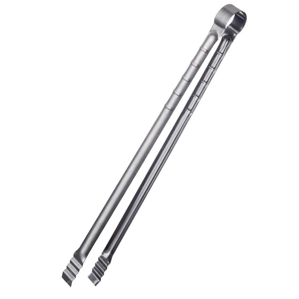 

Stainless Steel BBQ Tongs Heat Resistance Kitchen Serving Tool Metal Picnic Grilling Utensil Lightweight Long Grips