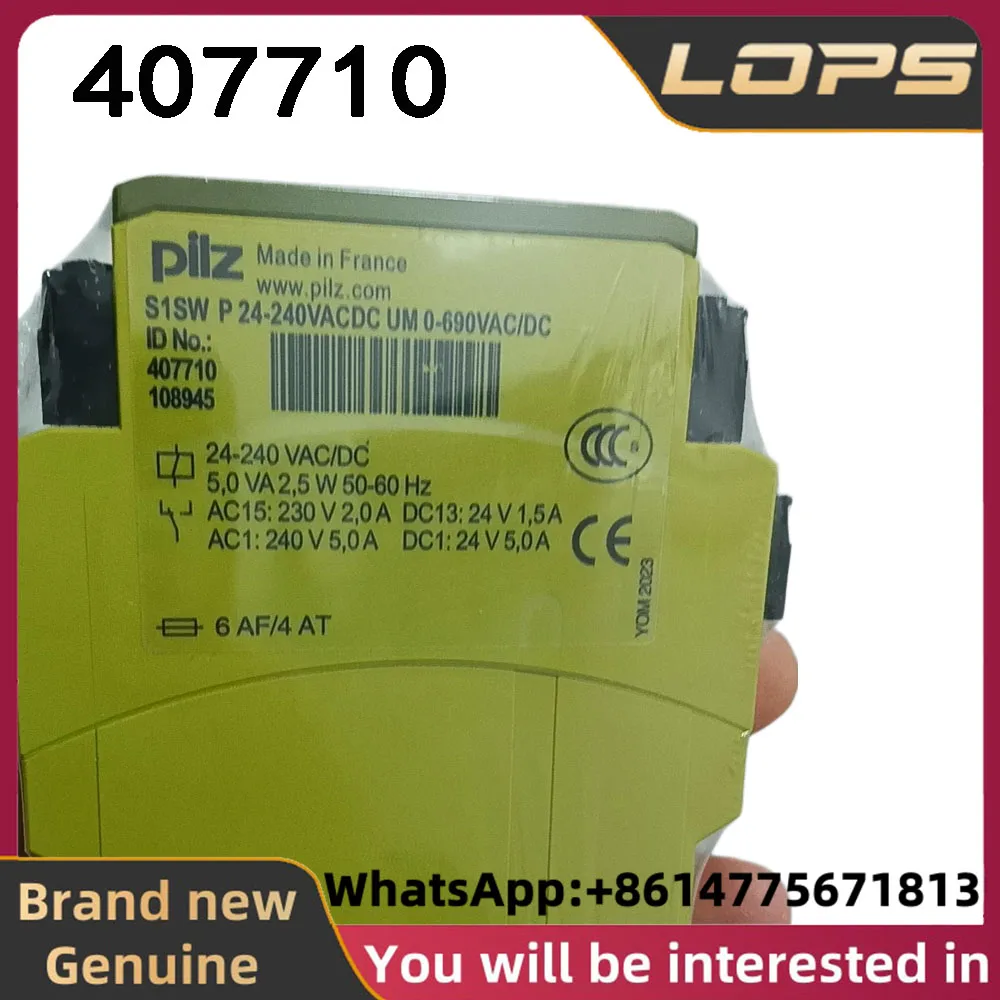 S1SW P 24-240VACDC UM 0-690VAC Pilz 407710 safety relay, brand new original genuine, large quantity in stock, welcome to inquire