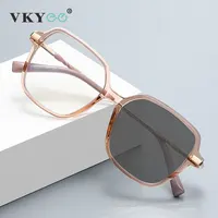 VKYEE, gafas clásicas Retro con montura grande, gafas antiluz azul, gafas fotocromáticas personalizables graduadas PFD2211