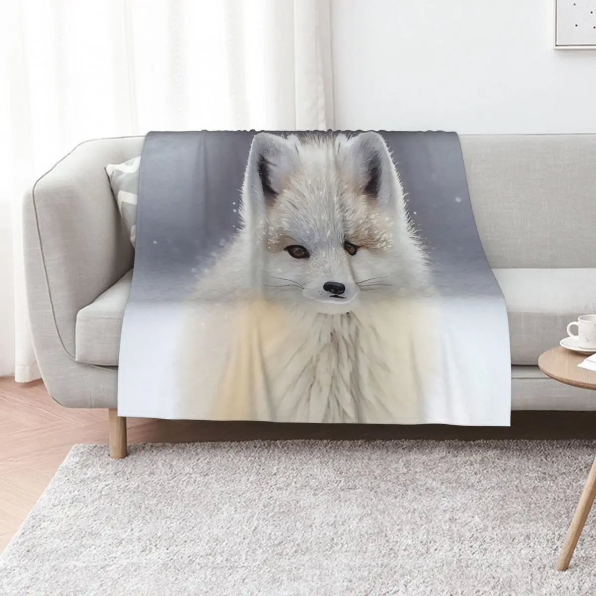Artic Fox Lover Christmas Gift Series Throw Blanket Personalized Gift Winter beds Sofa Throw manga Picnic Beautifuls Blankets
