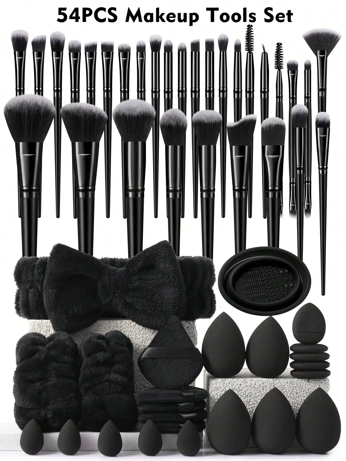 

30PCS Makeup Brush Sets Premium Synthetic Hair Eyeshadow Blending Brush Sets Cosmetics Tools+24PCS Makeup Tools Set,Travel,Travel Essential,Valentine's Day,Cheap,Travel Makeup Brush,Gifts For Women,Makeup Artist,Professional Complete Makeup Kit