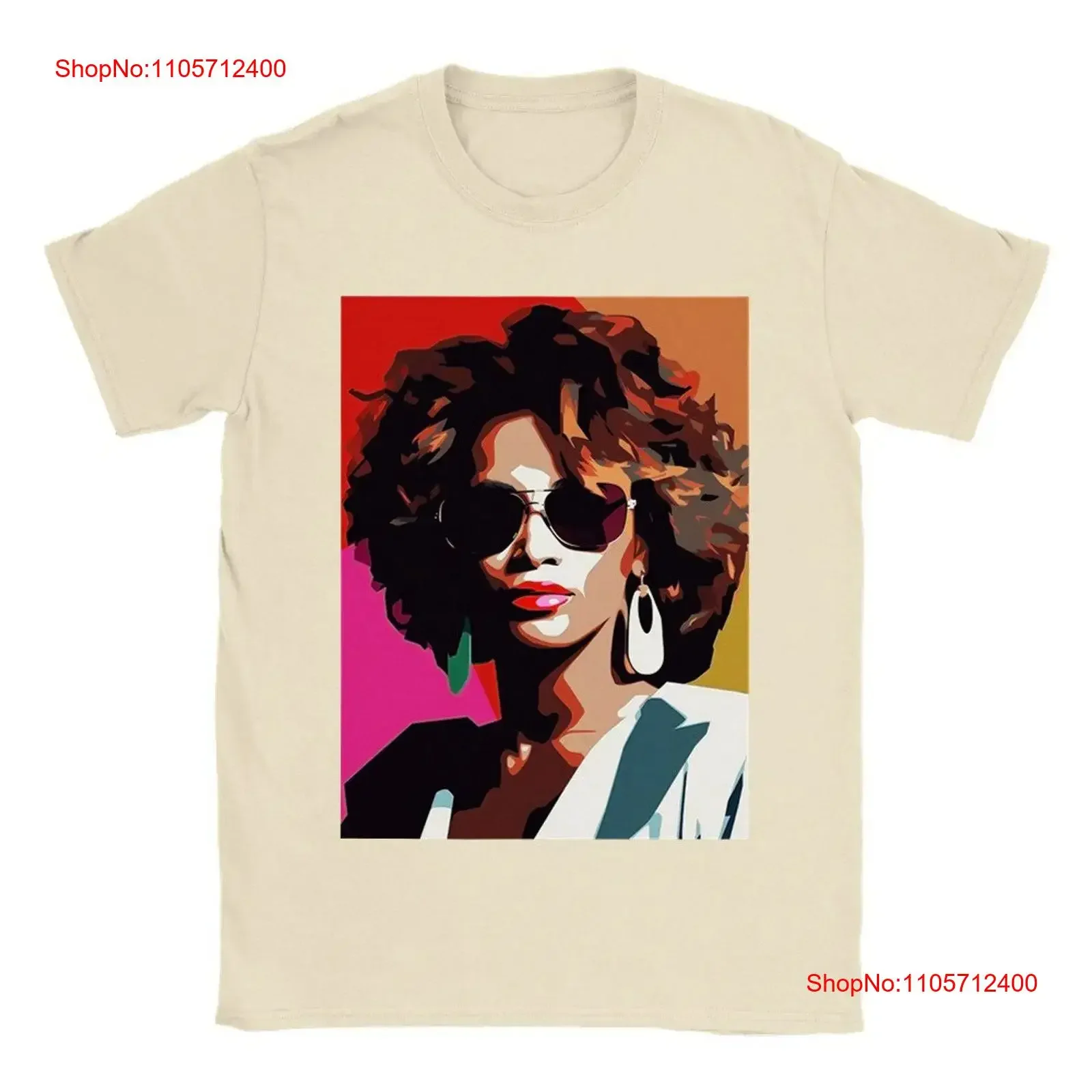 Whitney Houston Pop Art Classic Crewneck T shirt Comfy Fit Sizes S 3XL in 10 Colors Iconic Superstar vintage Washed homme