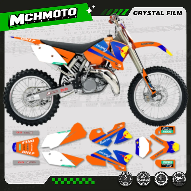 

MCHMFG New Style Motorcycle Graphics Background Decal Sticker Kits for KTM SX SXF 2003 2004 EXC 2004