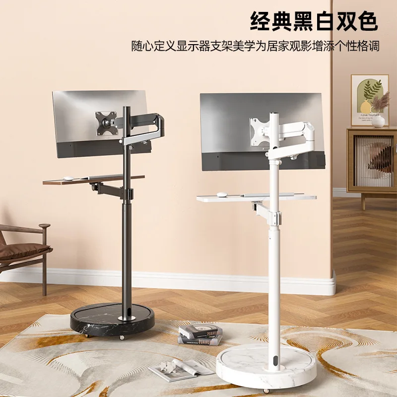 24/27/32 inch computer monitor Floor stand with a stable base view 3