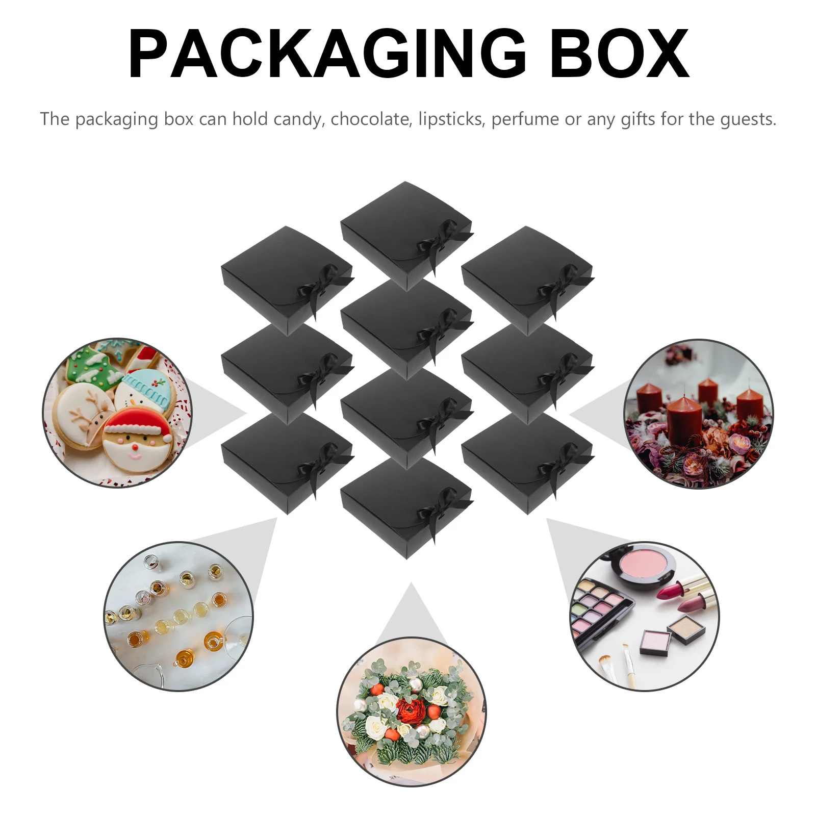 

10Pcs Gift Box for Wedding Party Mini Kraft Paper Storage Container with Lid Dessert Candy Chocolate Favor Box