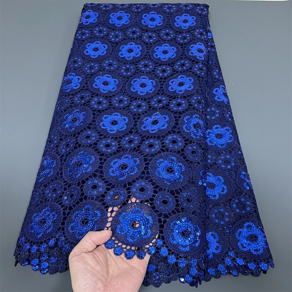 نسيج دانتيل من ألياف الكربون الأفريقية، مواد الأقمشة القطنية للملابس، بالمتر، التطريز، الترتر، فساتين الحفلات، تول، 5 ياردات #3