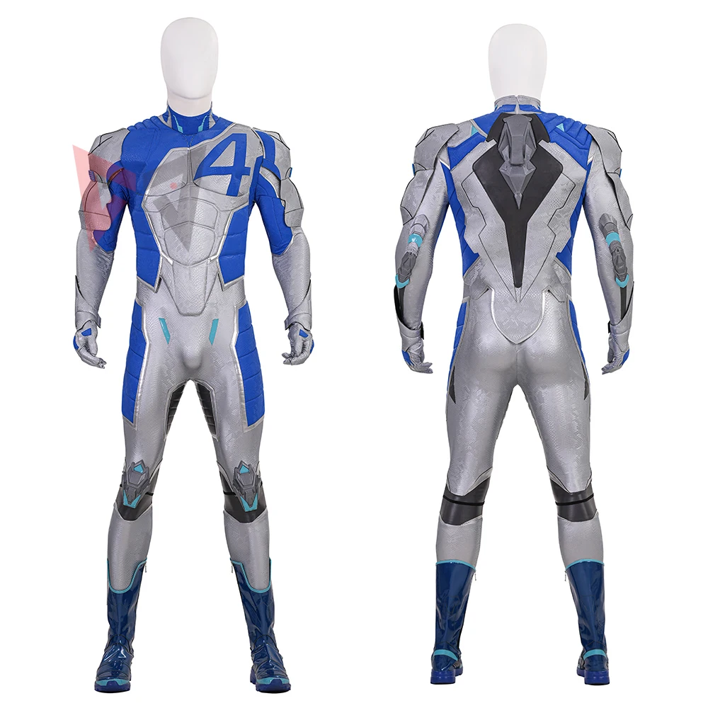 

Новый костюм для косплея Reed Richards Mister Fantastic, комбинезон, перчатки, ботинки на выбор для игровой вечеринки, индивидуальный заказ